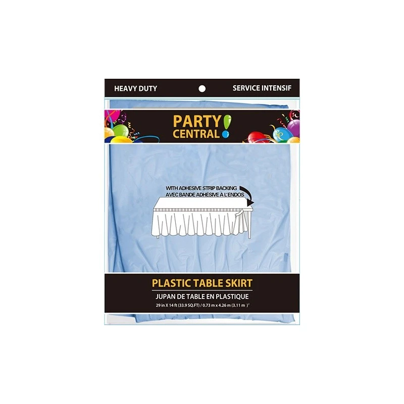 Table Skirt Rectangular Light Blue