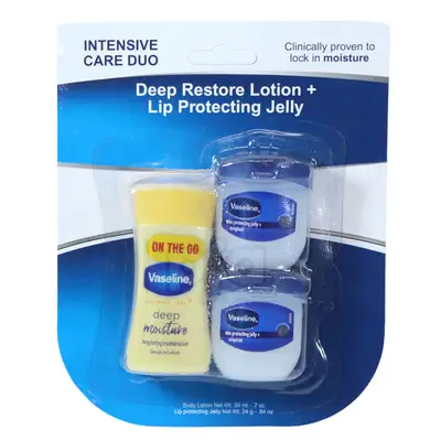 VLJ-3PK, Vaseline Lotion .7oz 1PK+ Jelly .42oz 3PK, 191554777088