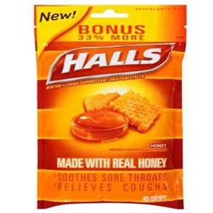 HALL40H, Halls Bag 40CT Honey, 312546002272