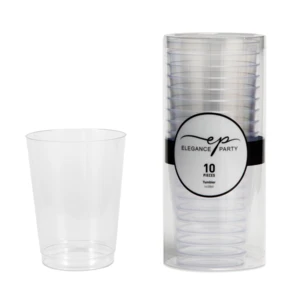 36289, Elegance Party 10PK 9oz Tumbler Clear, 191554362895