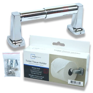 WM43158, Mainstays Toilet Tissue Holder Chrome, 889526333355