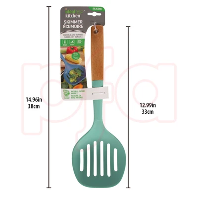 56390, Ideal Kitchen Silicone w/ Wood Handle Skimmer, 191554563902