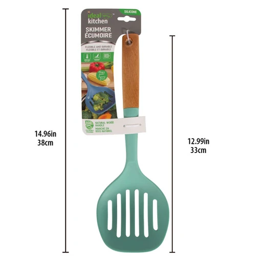 56390, Ideal Kitchen Silicone w/ Wood Handle Skimmer, 191554563902