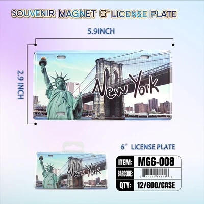 MG6-008, License Plate Magnet  6“x3", 887257960086