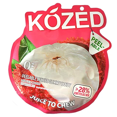 HG-GC75LY, Happy Global No Fat Gummy Candy 75g(2.65oz) Lychee, 6976791281192