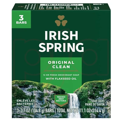 IS3OR, Irish Spring Bar Soap 3.75oz 3pk Original Clean, 035000141088