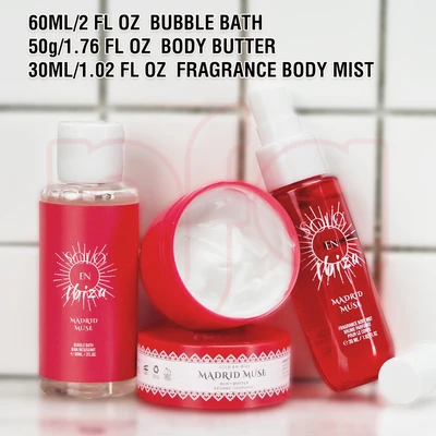 89517, Solo Madrid Muse Women's 3pcs Bag Set 1.76 oz Body Butter 2 oz Bubble Bath 1.02 oz Body Mist, 191554895171