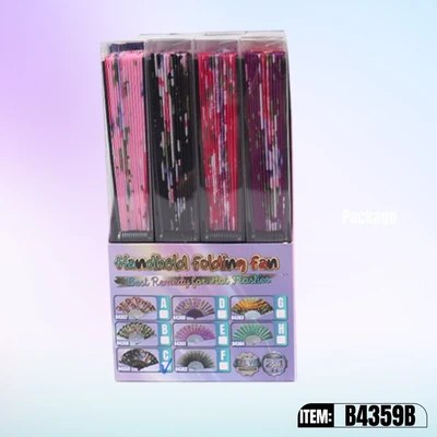 B4359, Hand Fan 16.5“x9.2" 24/DPQ, 887257643590