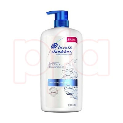 HSS1LR-P, Head & Shoulders Shampoo  1lt Limpieza Renovadora w/Pump, 7590002009635