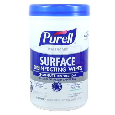 PUR-WP-110, Purell Disinfecting Surface Wipes 110 Count, 07.852293340