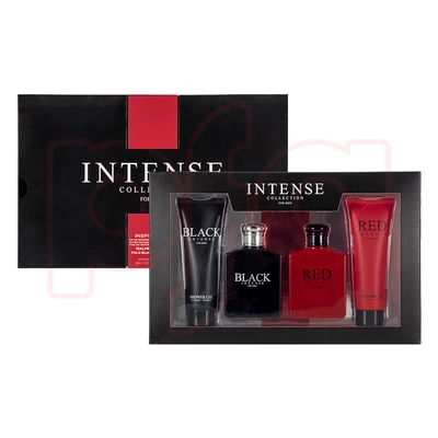 88546, Men's 4pcs XL Set INTENSE 4.1fl.oz/120ml×2 Shower Gel 3.4fl.oz/100ml×2 EDP, 191554885462