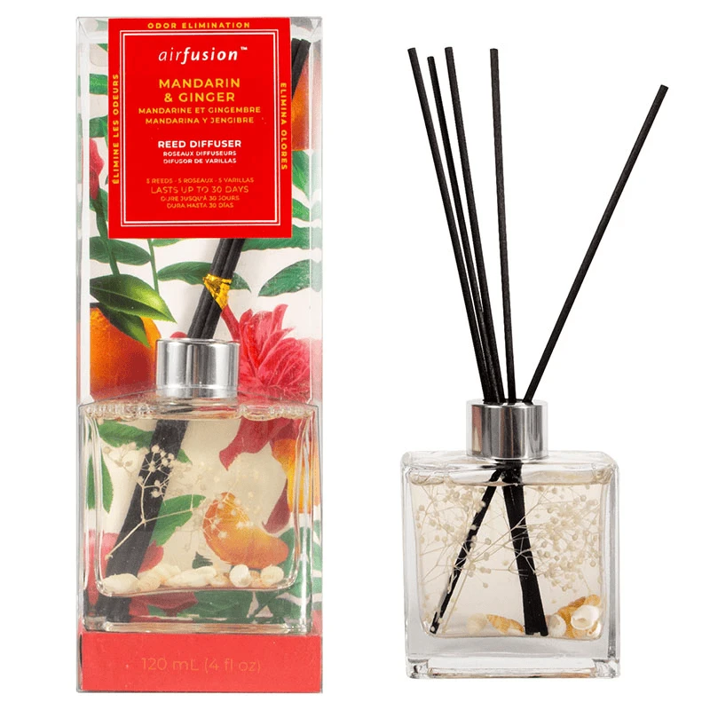 Air Fusion Scented Reed Diffuser Set Mandarin & Ginger120ml