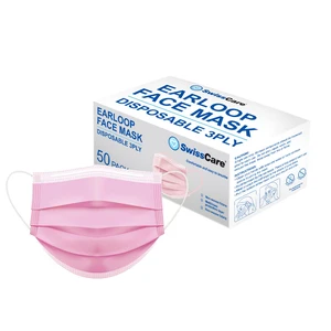 FM50-PINK, 50 Pack Face Mask Pink, 9351541037330