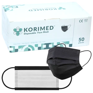 K2500B, Disposable Black Face Mask 2500 Korimed