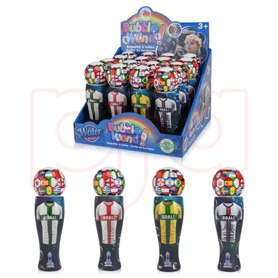 90182, Water World Soccer Bubble Wand 70ml Toy, 191554901827