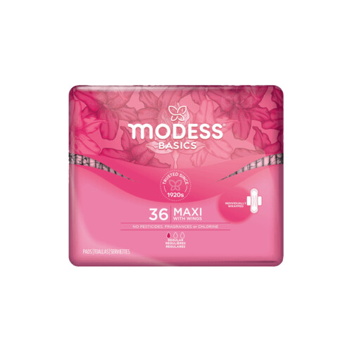 Modess 36ct Maxi w/ Wings Regular