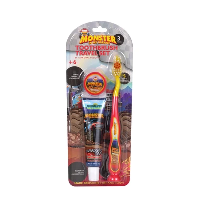 68032, Oral Fusion Kids Monster Truck Oral Care 3PK Set With Toothpaste, 191554680326