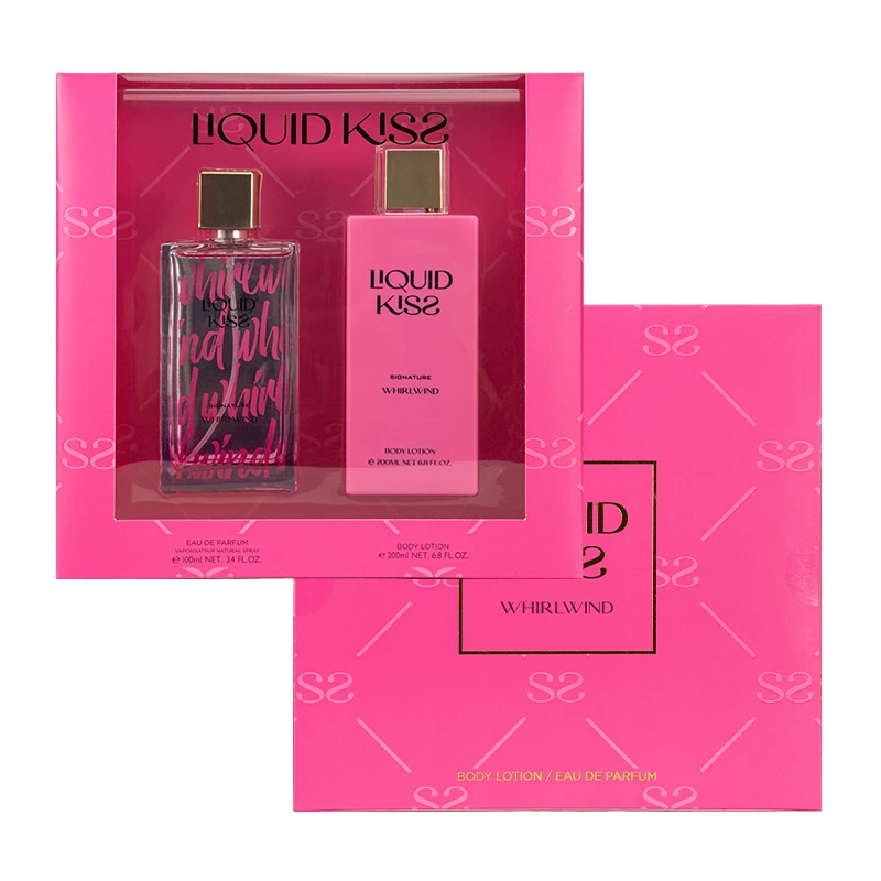 LIQUID KISS Mist & Lotion Set for Women Body Mist Gift Sets 3.4 oz Eau de Parfum Spray 6.8oz Body Lotion WHIRLWIND Fragrance 2 Pc