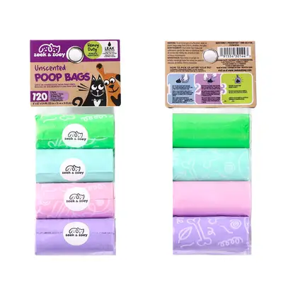 30144, Zeek & Zoey Poop Bags 120CT 9x13Inch, 191554301443