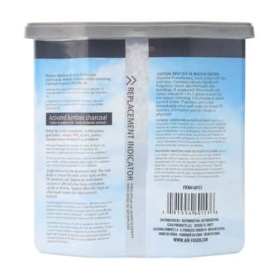 60153, Air Fusion Moisture Absorber & Odor Eliminator 14oz – Activated Bamboo Charcoal, 191554601536