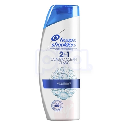 HSS360CC2N1, Head & Shoulders Shampoo 360ml 2N1 Classic Clean, 8001090196262