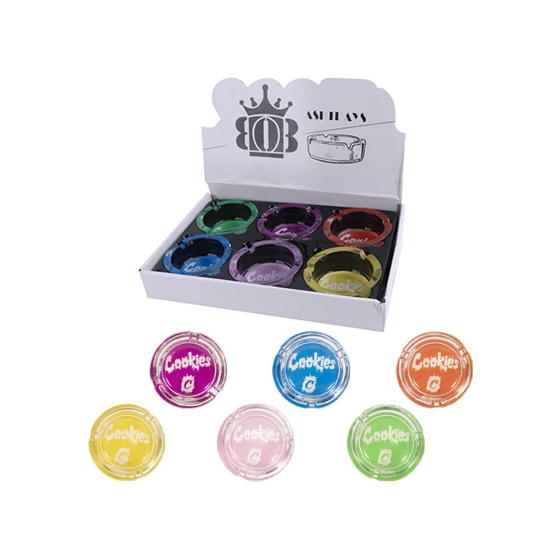 Glass Ashtray 8.5x3cm Cookies