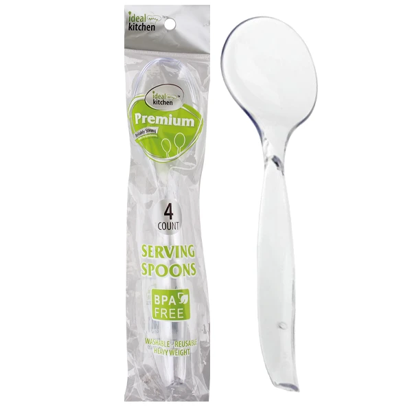 36014, Ideal Dining HD 4CT Clear Serving Spoon, 191554360143