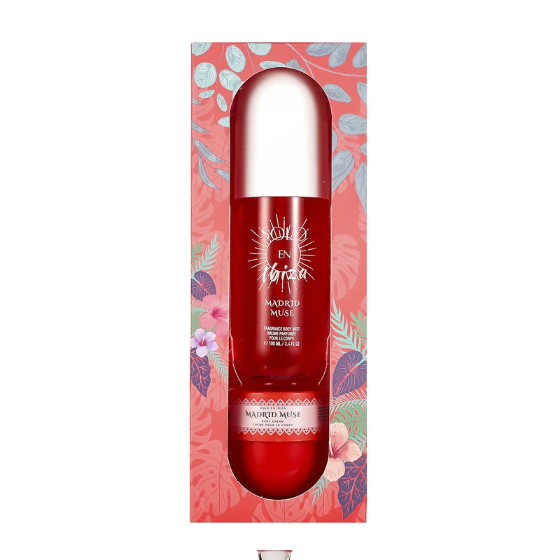 SOLO EN IBIZA Women's 2pcs Tropical Set MADRID MUSE 3.4.oz body mist &1.76.oz body cream