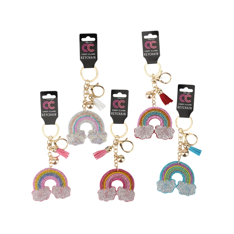 CC Keychain Bling Rainbow