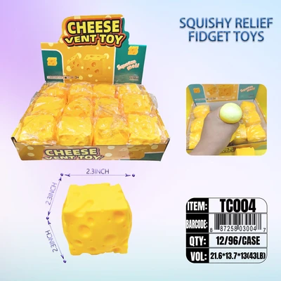 TC004, Squishy Flour Cheese 2.3", 887258030047