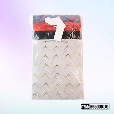 BG5001-LG, BG Gift Bags LG x4 Assted.10.2"x3.9"x12.6", 887257150029