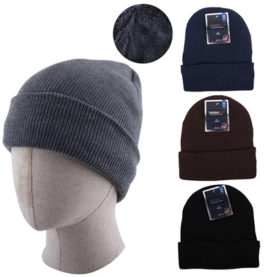 10014, Thermaxxx Winter Hat Assorted Colors w/ Faux Fur Lining, 191554100145