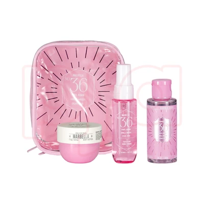 89463, Solo En Ibiza Women's 3pcs Bag Set MARBELLA 36 1.02ozBody Mist 2.ozBubble Bath 1.02ozBody Butter, 191554894631