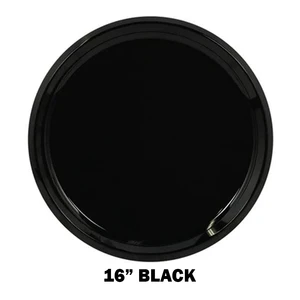 AMS-432345.10, Amscan Plastic Round Platter 16" Black, 013051655112