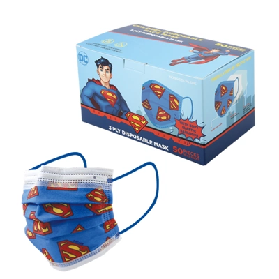 DCM50-SM, DC Children Mask 50PK Superman, 88880478743870