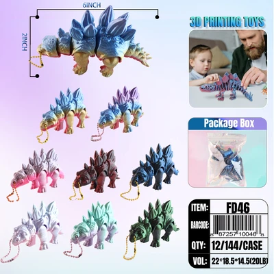 FD46, 3D Printed 6" Dragon, 887257100468