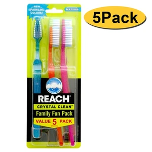 DF09512, Reach Toothbrush Crystal Clean 5PK Medium, 840040195126