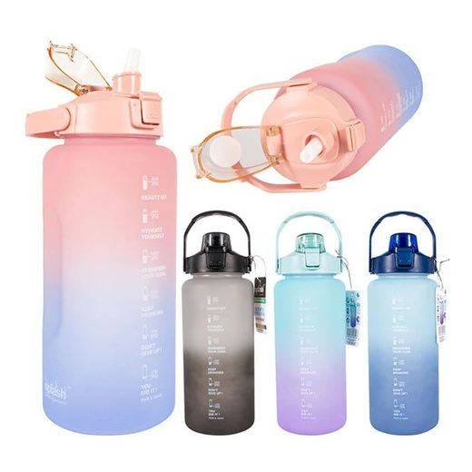 58158, Splash Plastic Bottle 64ozoz Flip Cap w/ Lock & Handle Rainbow, 191554581586