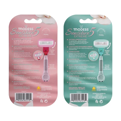 67213, Modess Five Blade Razor with Refill, 191554672130