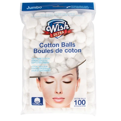 24008, Wish Cotton Balls 100CT, 191554240087