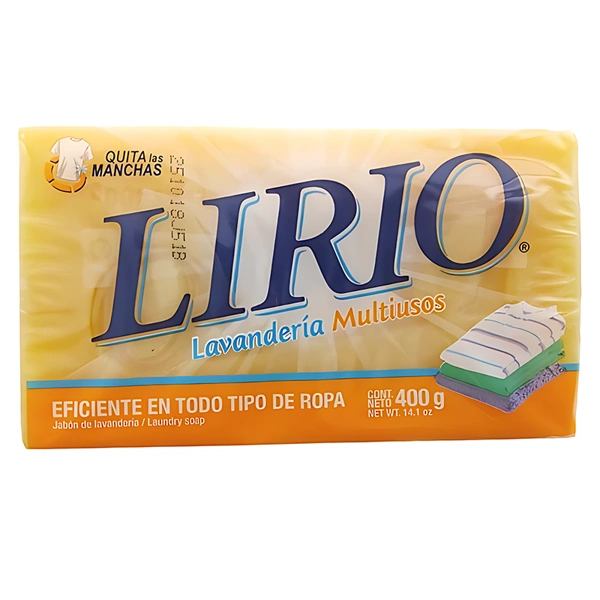 LRB400Y, Lirio Laundry Bar Soap 400g Yellow, 012388000015