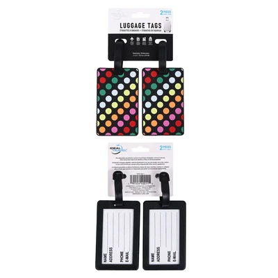 40011, Ideal Travel Rectangular Luggage Tags 2PK, 191554400115
