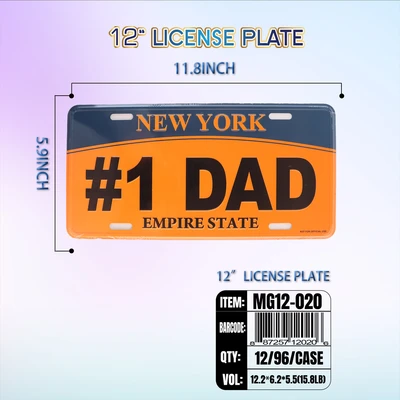 MG12-020, License Plate 12"x6", 887257120206