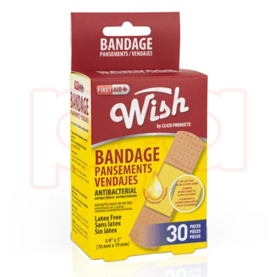 23102, Wish Bandage Antibacterial 30CT, 191554231023