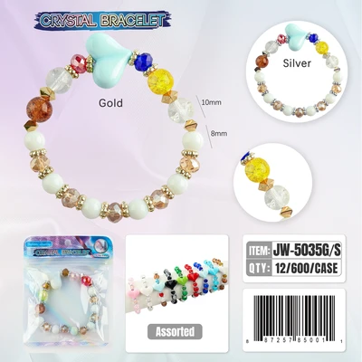 JW-5035, Crystal Bracelet Random Color, 887257850011