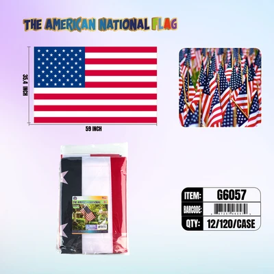 G6057, The American Nation Flas 3"x5", 887257460579
