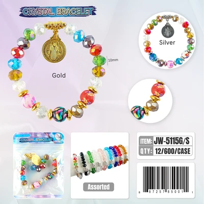 JW-5115, Crystal Bracelet Random Color, 887257850011