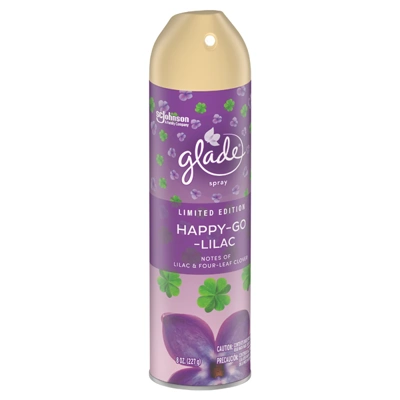 GA83HGL, Glade 8.3oz Aerosol Happy Go Lilac 6/CS