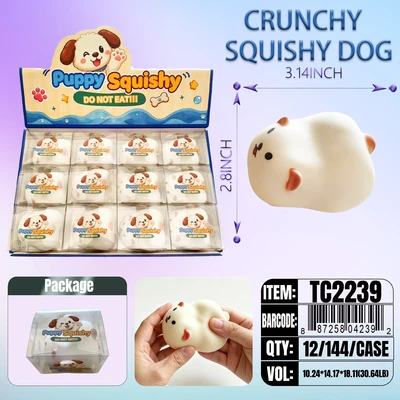 TC2239, Crunchy Squishy Puppy 3.14"x2.8", 887258042392