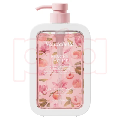 60658, Scentabella Body Wash 15oz Peachy Lychee, 191554606586